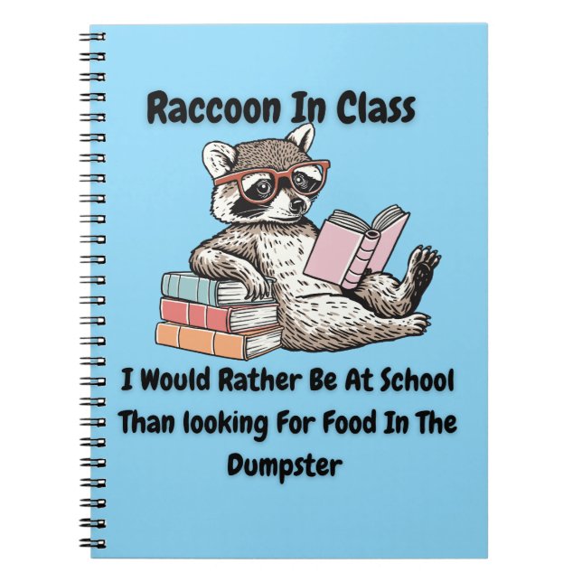 Cuaderno Mapache en clase (Frente)