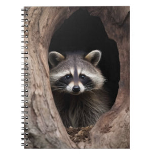 Cuaderno Mapache en cueva de árbol