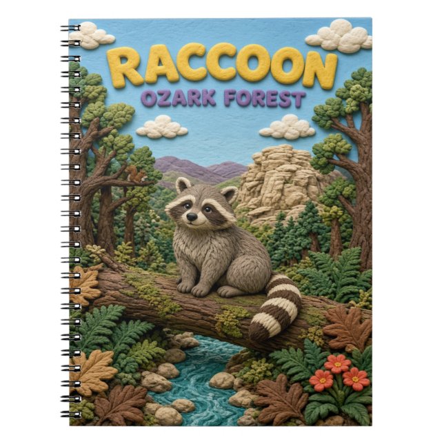 Cuaderno Mapache Ozark Forest Modern KlayKoo (Frente)