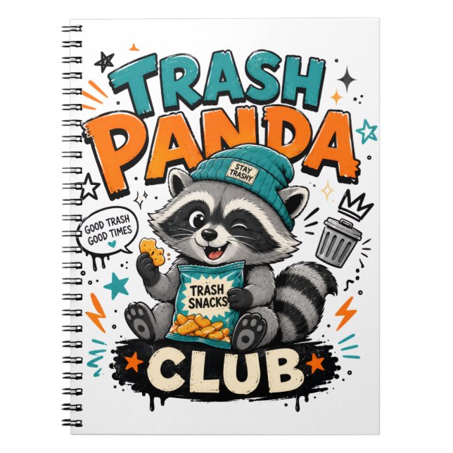 Cuaderno mapache panda basura  (Frente)