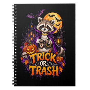 Cuaderno Mapache Treta o Basura Vampiro Halloween 