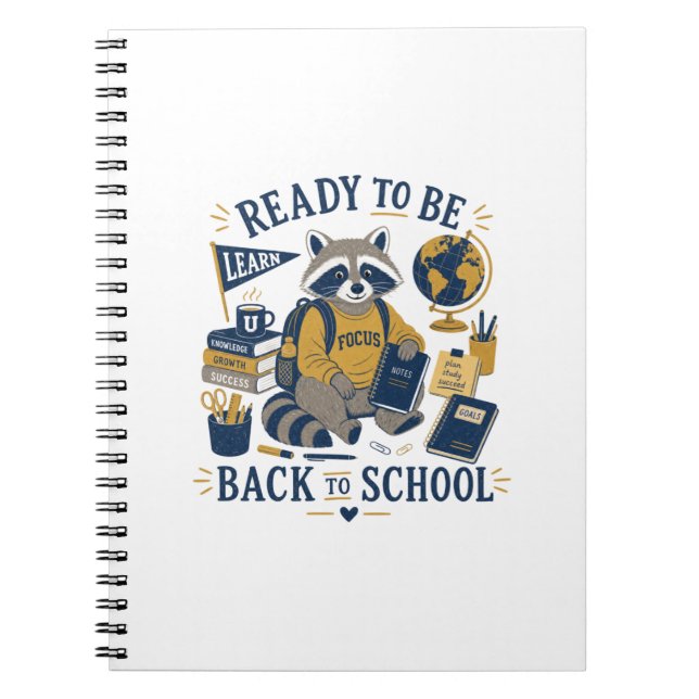 Cuaderno Mapache Universitario De Regreso A Clases (Frente)