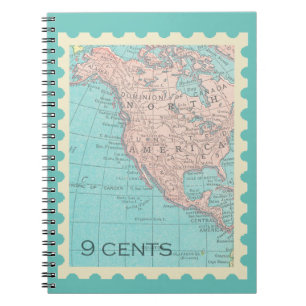 Cuaderno Mapas de sellos antiguos de América del Norte