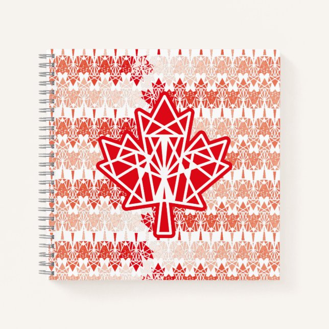 CUADERNO MAPLE MADE WITH TRIANGLES CANADA FLAG BY MASANSER (Anverso)