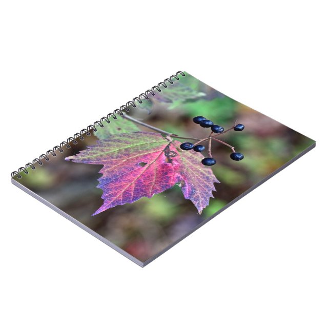 Cuaderno Mapleleaf Viburnum hojas de otoño y bayas (Lado Izquierdo)