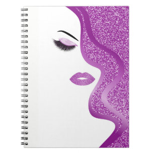 Cuaderno Maquillaje con efecto purpurina