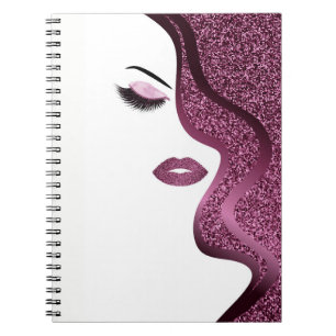 Cuaderno Maquillaje con efecto purpurina