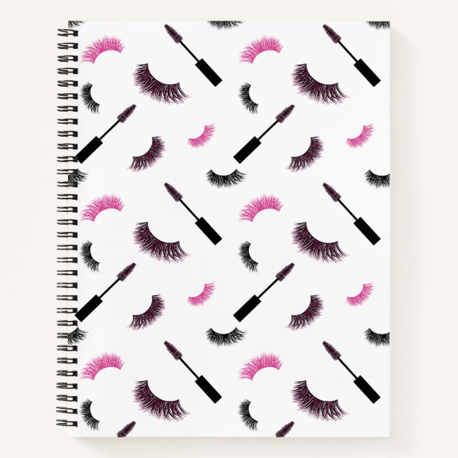 Cuaderno Maquillaje con purpurina rosa (Anverso)
