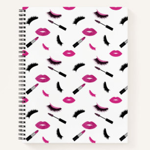 Cuaderno Maquillaje con purpurina rosa