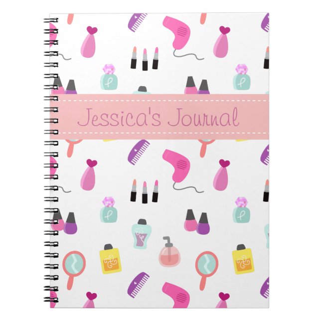 Cuaderno Maquillaje, cosméticos, belleza, modelo de la (Frente)