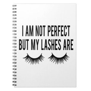 Cuaderno Maquillaje lindo No soy perfecta pero mis pestañas
