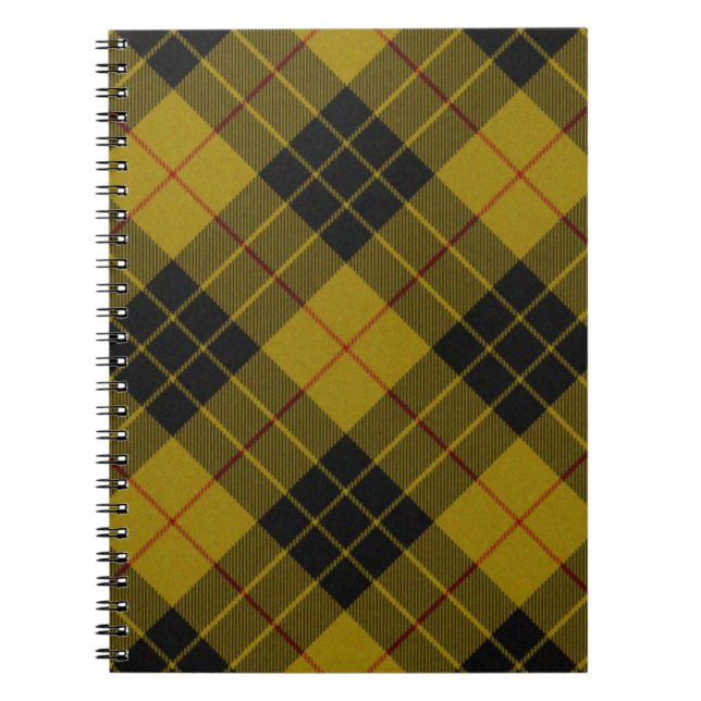 Cuaderno Maquillaje tartán amarillo chapa (Frente)