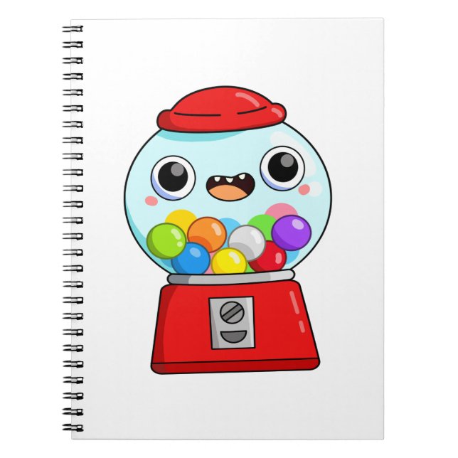 Cuaderno Máquina Cute Kawaii Gumball (Frente)