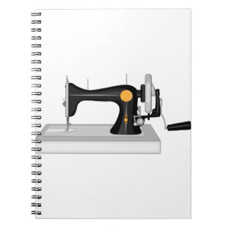 Cuaderno Máquina de coser antigua con unidad manual