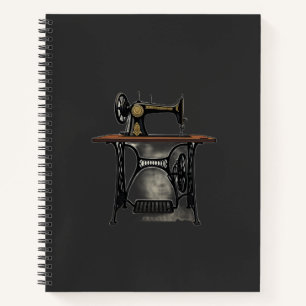 Cuaderno Máquina de coser antigua vintage
