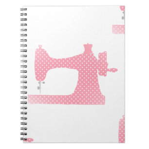 Cuaderno máquina de coser rosa