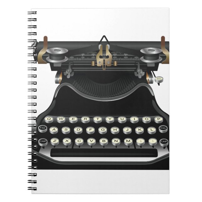 Cuaderno Máquina de escribir antigua (Frente)