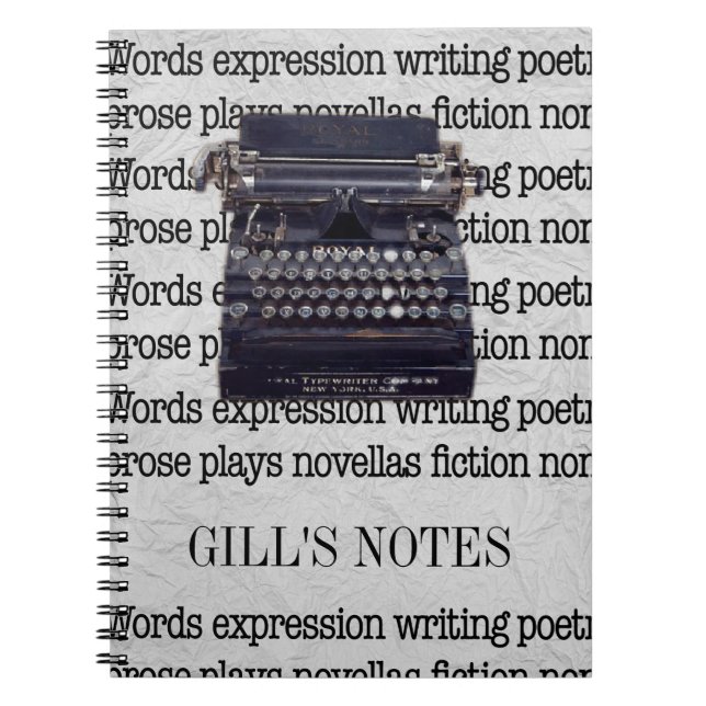 Cuaderno Máquina de vintage (Frente)