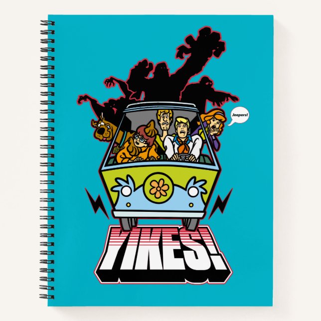 Cuaderno Máquina misteriosa "Yikes!" Diseño (Anverso)