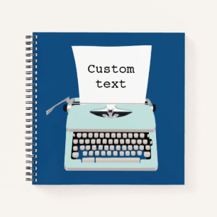 Cuaderno Máquina retro vintage y diseño personalizado de pa