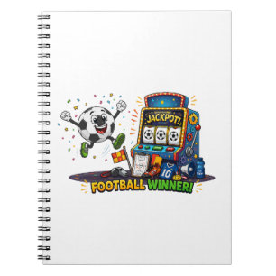 Cuaderno Máquina Tragaperras de Fútbol Jackpot Balón de Fút
