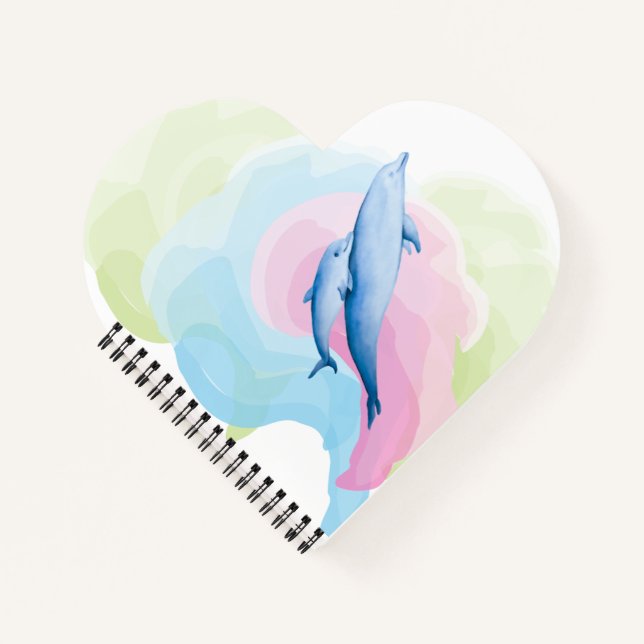 Cuaderno Mar asombroso con delfines (Anverso)