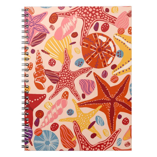 Cuaderno Mar Escandinavo de Verano: Patrón Starfish (Frente)