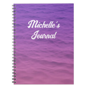 Cuaderno Mar Personalizado Rosa y Púrpura