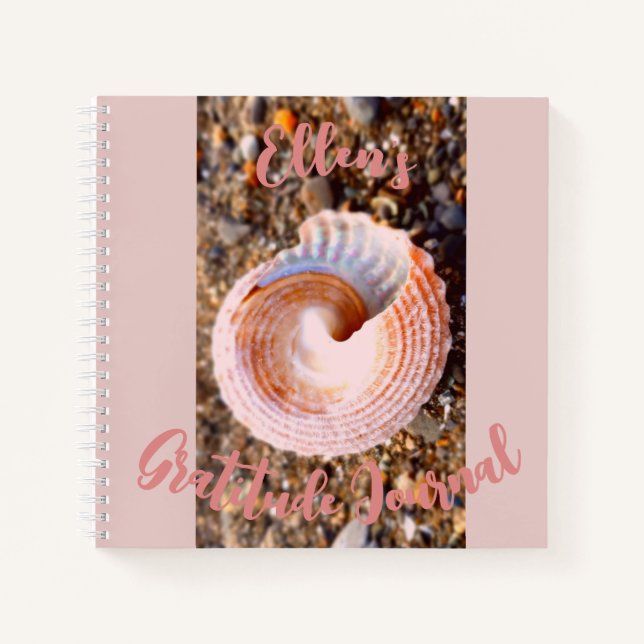 CUADERNO MAR SHELL BEACH NATURALEZA FOTO GRATITUD JOURNAL (Anverso)
