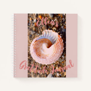 CUADERNO MAR SHELL BEACH NATURALEZA FOTO GRATITUD JOURNAL