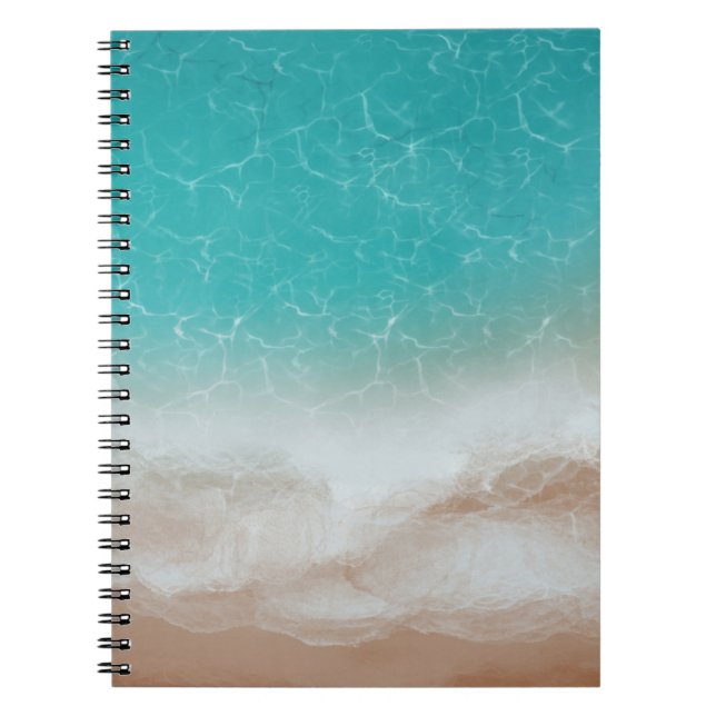 Cuaderno Mar y playa desde arriba Arte abstracto genial (Frente)