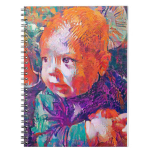Cuaderno maravilla ante los ojos de un bebé brillante de A.