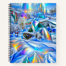 Cuaderno Maravilla surrealista de invierno con luces irland