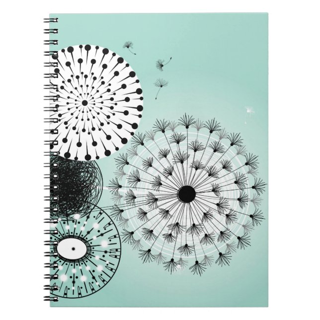 Cuaderno Maravilloso Bloc de notas azul Dandelions (Frente)