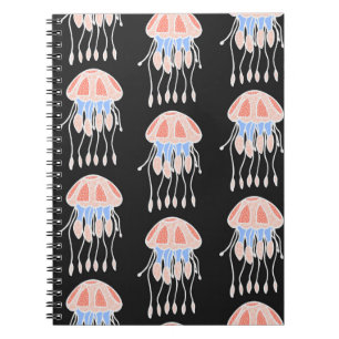Cuaderno Maravilloso patrón inmaculado de medusas. B