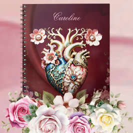 Cuaderno Maravilloso y elegante corazón noble.