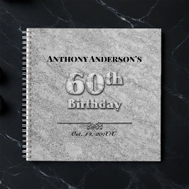 Cuaderno Marble 60th Birthday Party Guest Book