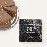 Cuaderno Marble 70th Birthday Party Guest Book<br><div class="desc">Los cumpleaños de los hitos merecen la gravita del mármol. El nombre y la fecha son modificables,  pero la edad no se debe a que esté escrito en piedra falsa.</div>