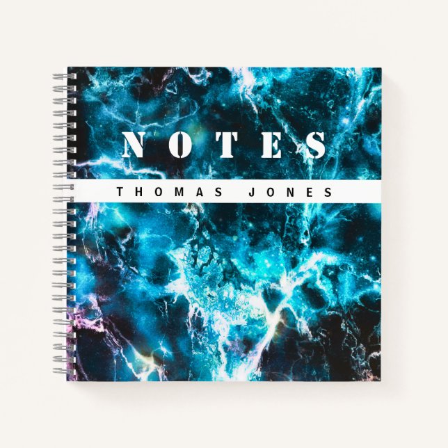 Cuaderno Marble azul (Anverso)
