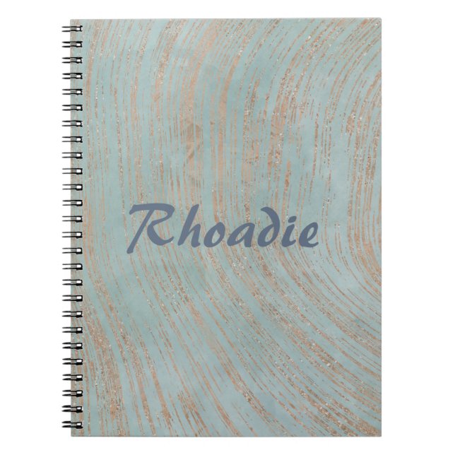 Cuaderno Marble azul y cobre magnífico (Frente)