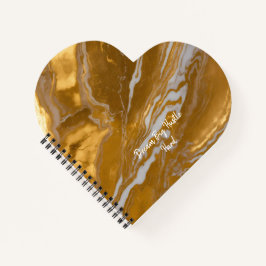 Cuaderno Marble de oro de lujo