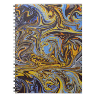 Marble Forms – Blue & Gold Artistic Notebook