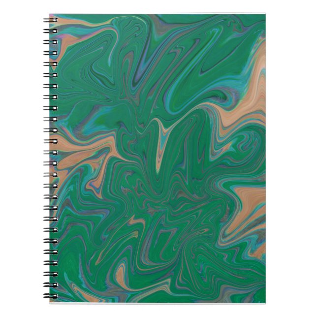 Cuaderno Marble Forms – Green & Gold Natural Flow (Frente)