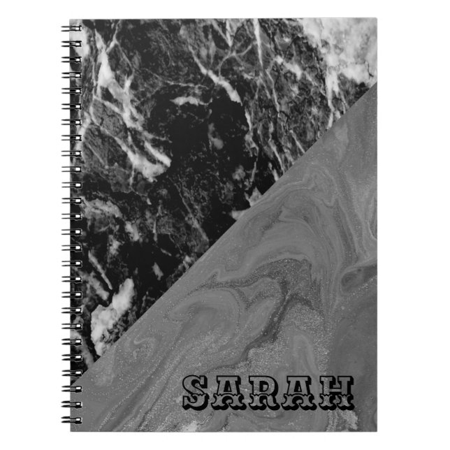 Cuaderno Marble negro de moda de Guay (Frente)