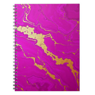Cuaderno Marble rosa y oro glamoroso