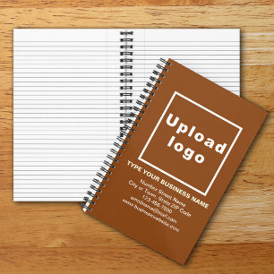 Cuaderno Marca comercial en bloc de notas en espiral marrón