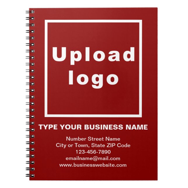 Cuaderno Marca comercial en equipo portátil rojo (Frente)