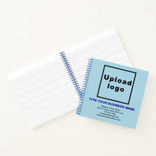 Cuaderno Marca comercial en espiral cuadrada azul claro