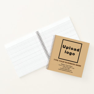 Cuaderno Marca comercial en espiral cuadrada de color marró
