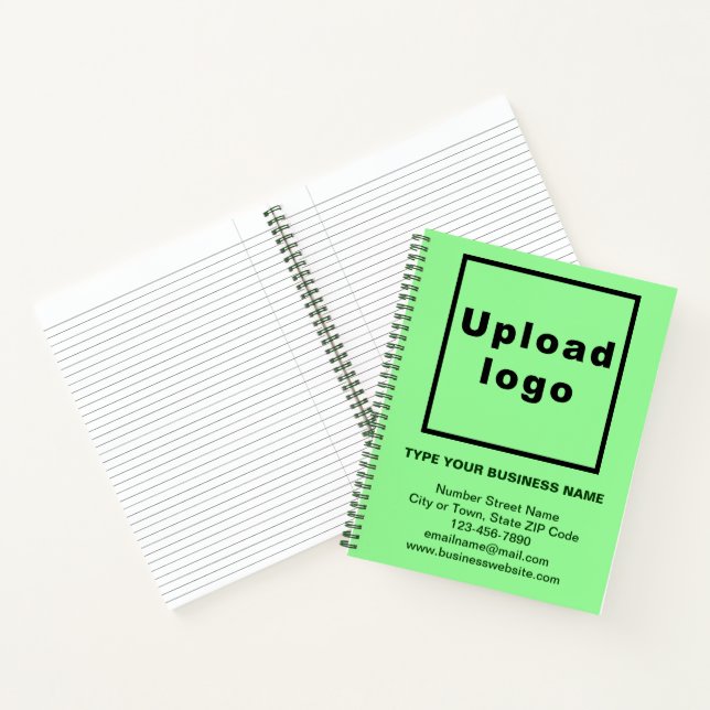 Cuaderno Marca comercial en gran espiral verde claro (Interior)